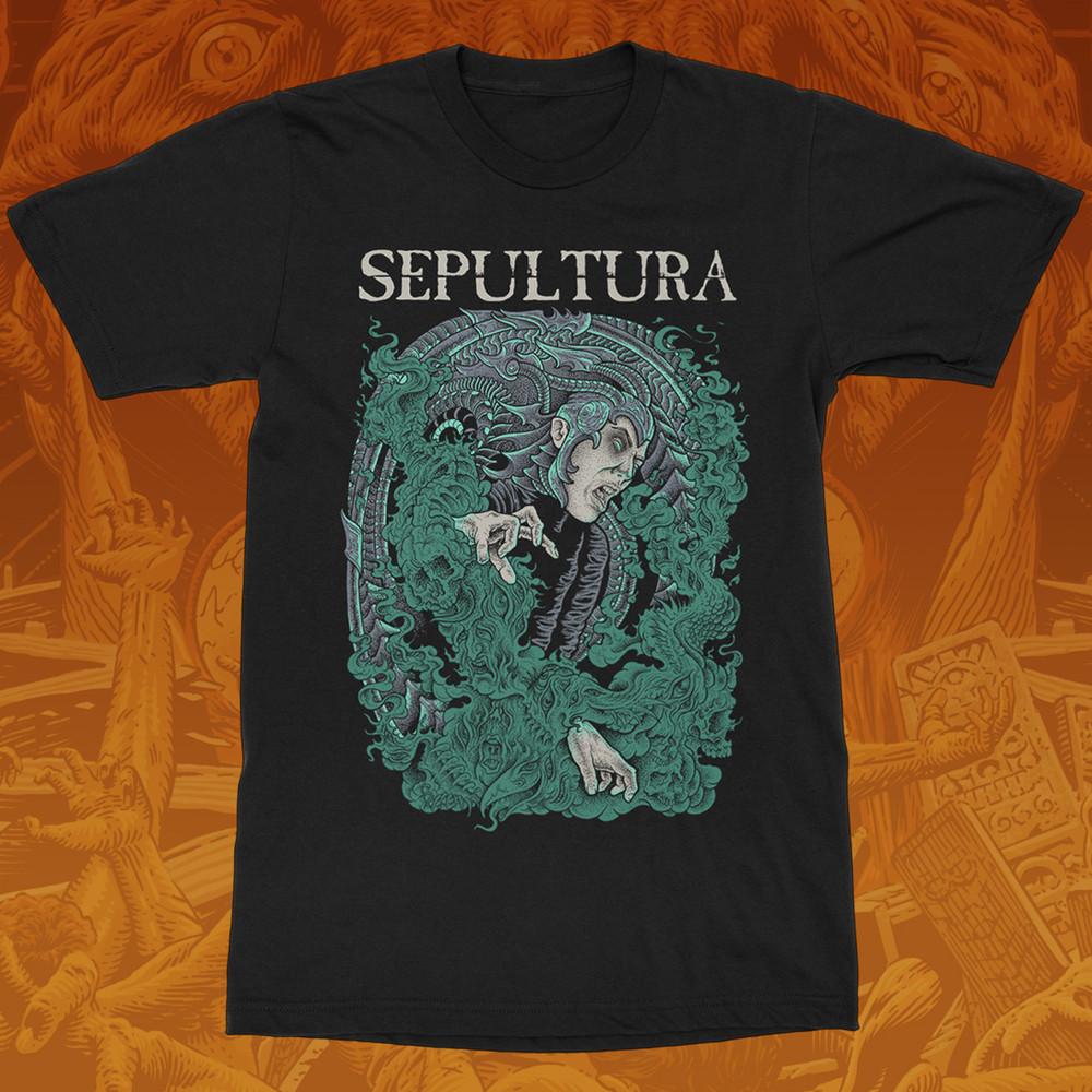 Винтажная футболка группы Sepultura, альбом, черная, с коротким рукавом, размеры от S до 5XL, JM1055, унисекс S