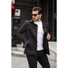 Men's Black Seasonal Lined Belted Double Breasted Trench Coat