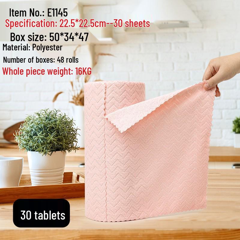Hand-Tearable Microfiber Kitchen Towels: Absorbent, Disposable, Multifunctional Cleaning Rags