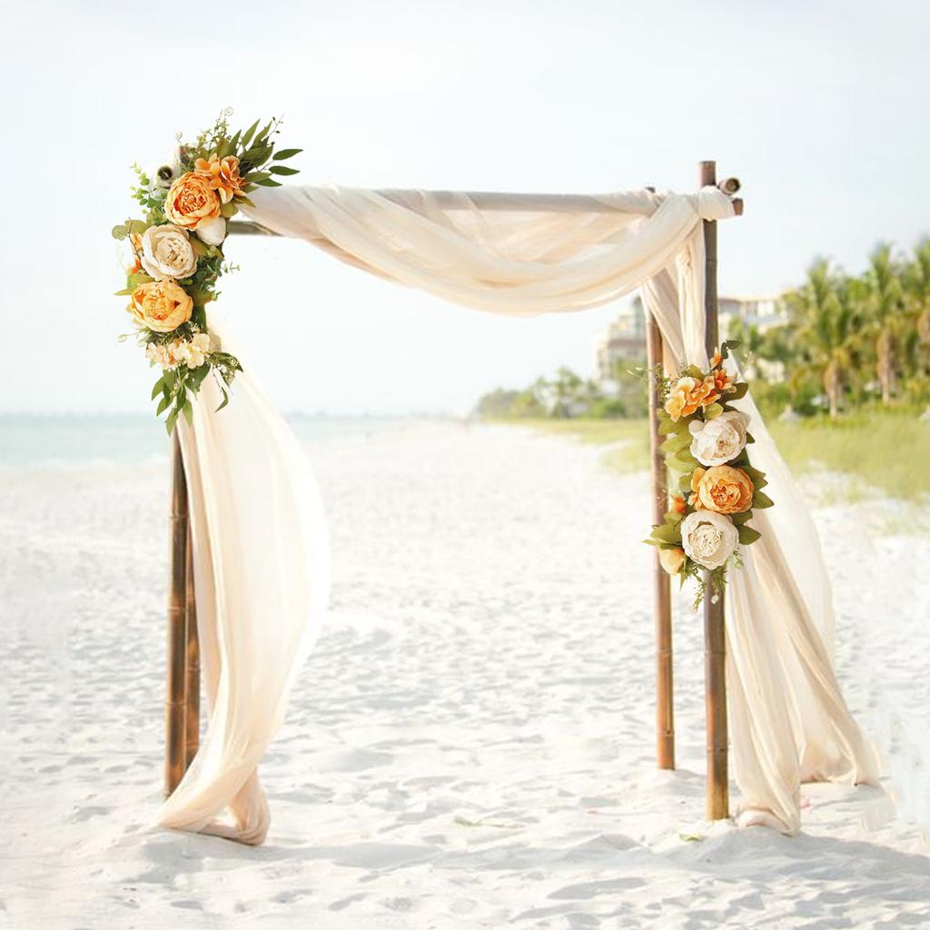 Künstliche Blumen Girlanden Simulation Seidenblumen Pfingstrose Kranz Wandbehang Stuhllehne Dekorative Blumen für Hochzeit