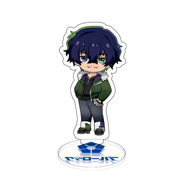 Blue Lock 8CM Anime Figuur Standee Isagi Yoichi Bachira Meguru Kunigami Rensuke Bureau Decor Verzamelaar Souvenir Blue Prison 80mm