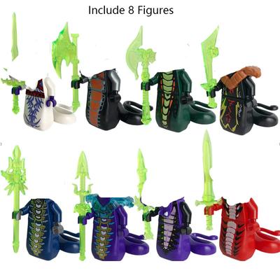 Ninja Figur Bausteine Basilisk Pythor Fangtom Skales Acidicus Skelidors Anime Puppe Modell Stein Kinderspielzeug Geschenke