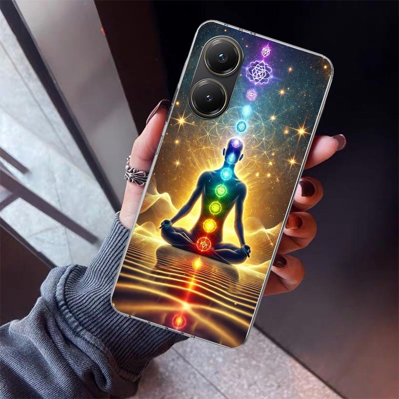 Yoga Chakra Spiritual Energy Universe Phone Case For Xiaomi Poco X5 X6 X7 Pro F7 Ultra M7 Redmi 15C 15 13C 13 12C 12 10 10C 10A
