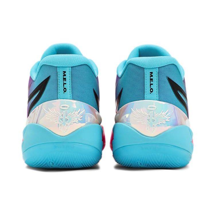 Puma Mb.02 Lamelo Ball 2 Comfortable Breathable Non-Slip Durable Lightweight Low-Top Basketball Shoes Men Sneaker Pink Blue 378783-01