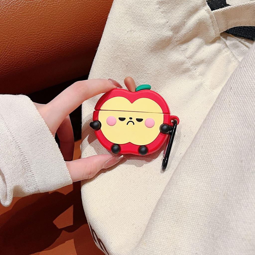 Green Apple Expression Three-dimensional Application Apple AirPods Pro1/1/1 Generation 1/1 Generation Earphone Case