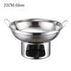 Pentola Calda Resistente 20/22cm Acciaio Inossidabile Doppi Manici Pentola da Cucina Ispessita Fornello da Cucina Domestico