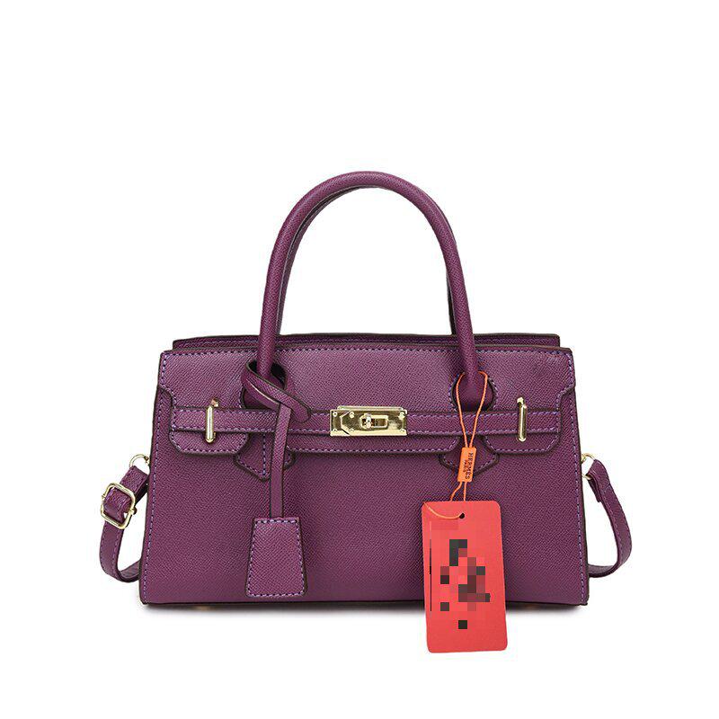 

2025 Корейський Стиль Велика Містка Текстурована Платинова Сумка - Універсальна Жіноча Сумка через Плече Кросбоді One Size фіолетовий