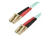 Câble À Fibre Optique OM4 - STARTECH.COM - Duplex Multimode LC LC - 1 M - 100 Gb - Aqua