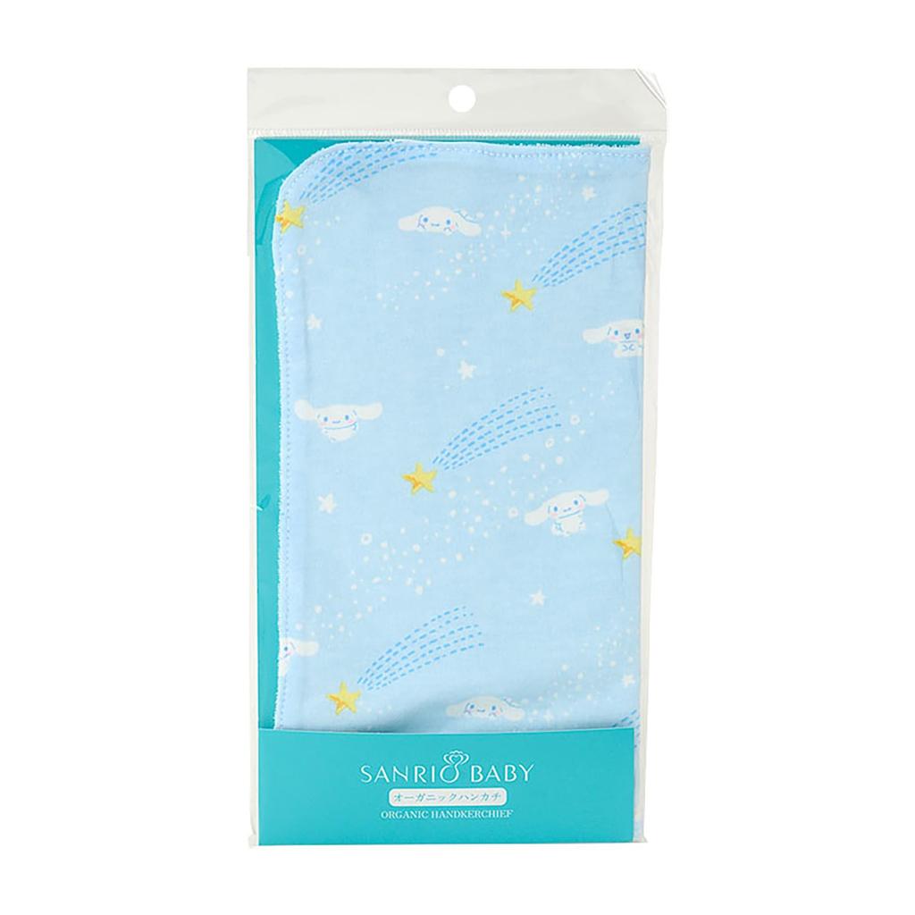 Sanrio Baby Organic Cinnamoroll W x D x Perfect for Baby Showers and Mouth Product 306568 Skin-Friendly Handkerchief, Design, Cotton, Approx. 9.9"