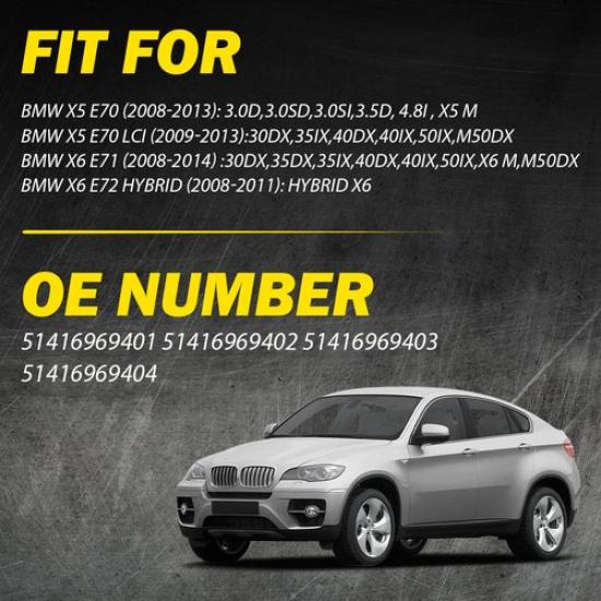 3x For BMW E70 X5 X6 2008 09 10-2014 Inner Door Handle Pull Trim Cover Beige EOA