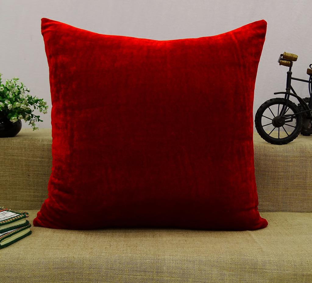 Home D    Cor Throw Pillow Solid Red Decorative Velvet Cushion Cover - Choose