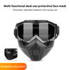 1 Piece Adjustable Motorcycle Goggles Dustproof Moto Glasses Breathable Full Face Protective Motorbike Dirt Bike Off-Road Mask