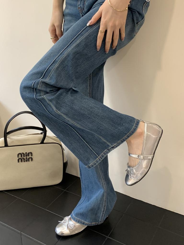 Flat bottom versatile black Mary Jane shoes women's shoes 2025 new large size mesh breathable round head shallow mouth single shoes