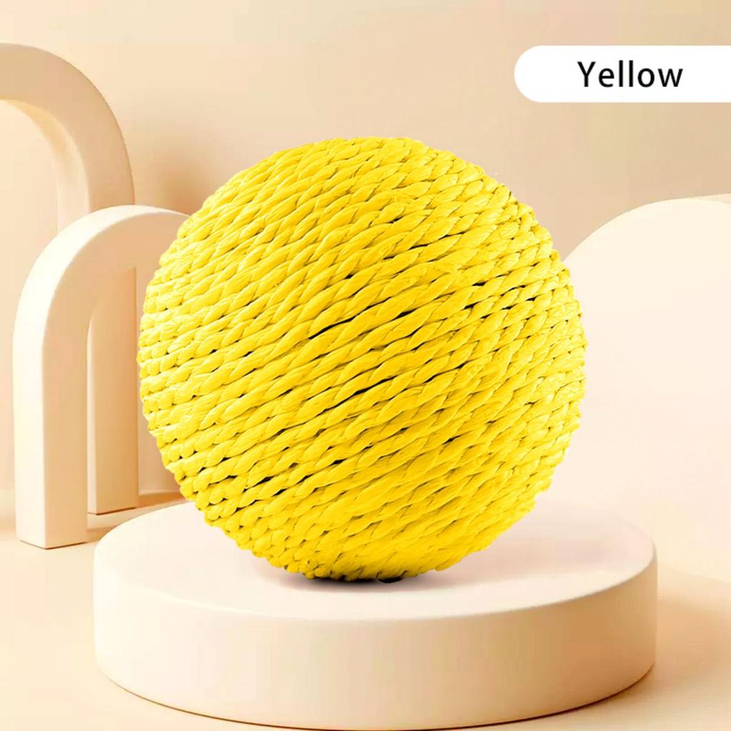 10CM Interactive Sisal Cat Scratching Ball Toy for Kitten Teeth Cleaning Anti Bite Cat Ball Sounding Toy Pet Supplies