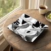 Stainless Steel Tray Mirrored with Reflective Finish Sculptural Irregular Serving Platter for