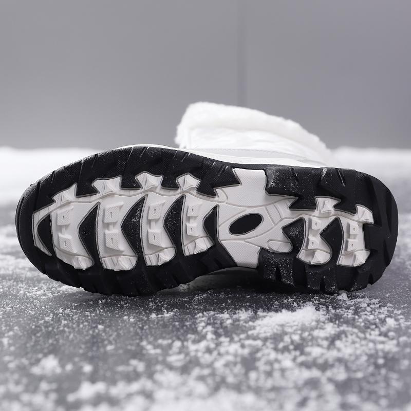 Warm Cotton Shoes Women's High-top Boots Anti-slip Snow Boots Winter Plush Outdoor Walking Shoes Hiking Sneakers
