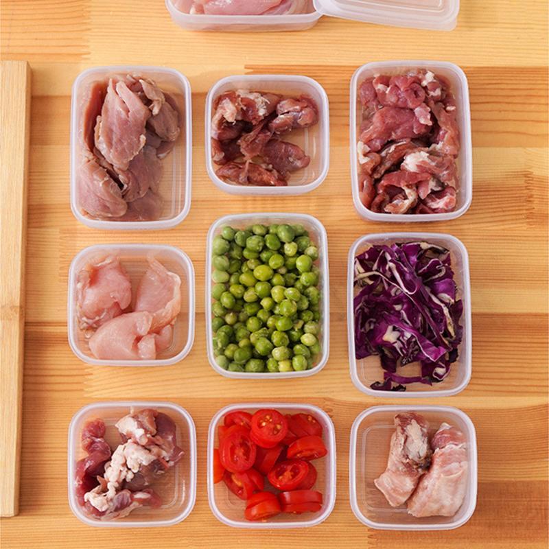 Transparent Plastic Preservation Box With Lid Refrigerator Crisper Food Containers Microwave Oven Safe Seal Food Storage Box