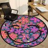 1pc Flower Mandala Pattern Carpet for Office Non-Slip, Round Carpet, Soft & Comfortable, Carpet for Office, Round Floor Mat yy251225158