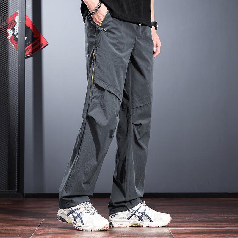 Jieluino Men's Outdoor Quick-Dry Straight-Leg Cargo Pants