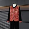 2026 New Chinese Style Velvet Vest Three-Piece Set: Stylish, Slimming, Age-Reducing with Frog Button Embroidery.