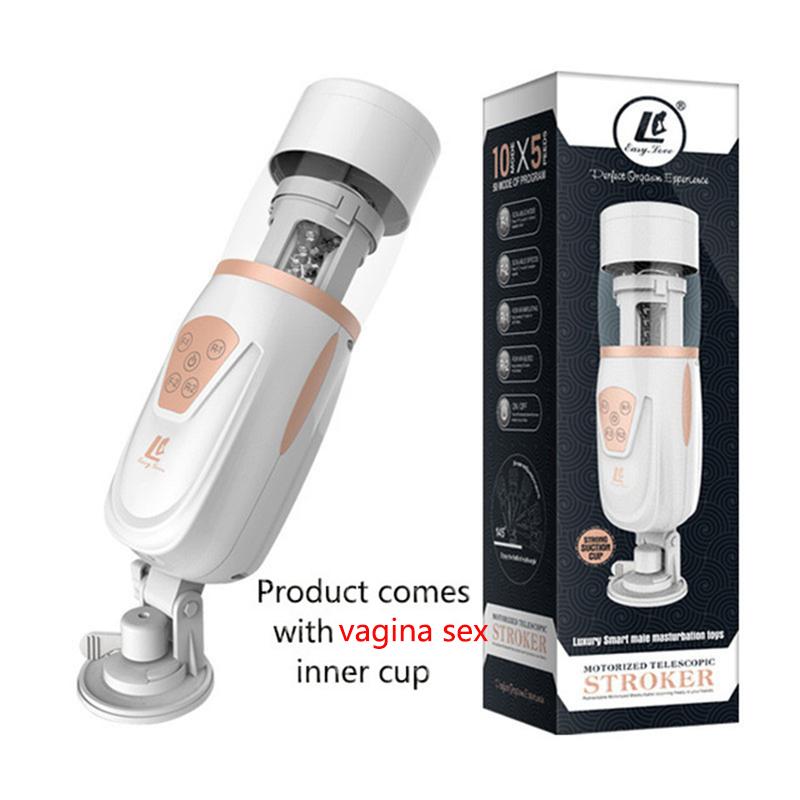 New Automatic Telescopic Air Bag Masturbator Cup Male Masturbation Sucking Sex Machine Pussy Vagina Anal Erotic Sex Toys For Men