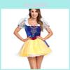 Enchanting Adult Snow White Dress For Halloween Costume Party With Elegant Blue Fabric