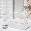 Transparent Stackable Rectangular Storage Box for Cosmetics and Snacks In Dorms
