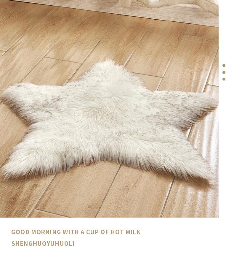 Machine Washable Modern Faux Fur Rug - Dirt-Resistant Living Room/Bedroom Mat