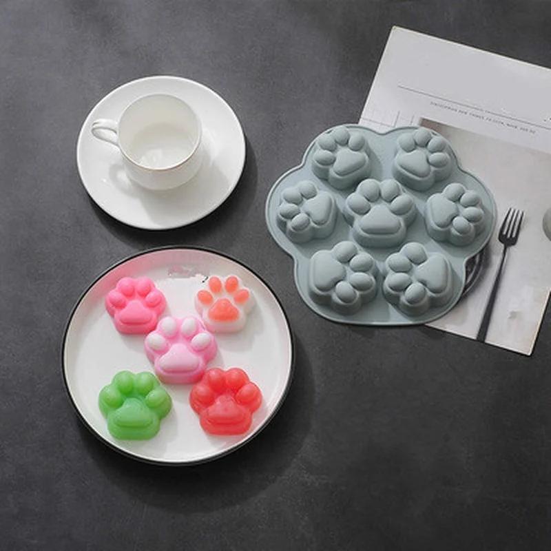 Ručně vyráběná kreativní roztomilá malá tlapka silikonová forma forma na mýdlo kuchyňské nástroje na zdobení dortů příslušenství potřeby nástroje