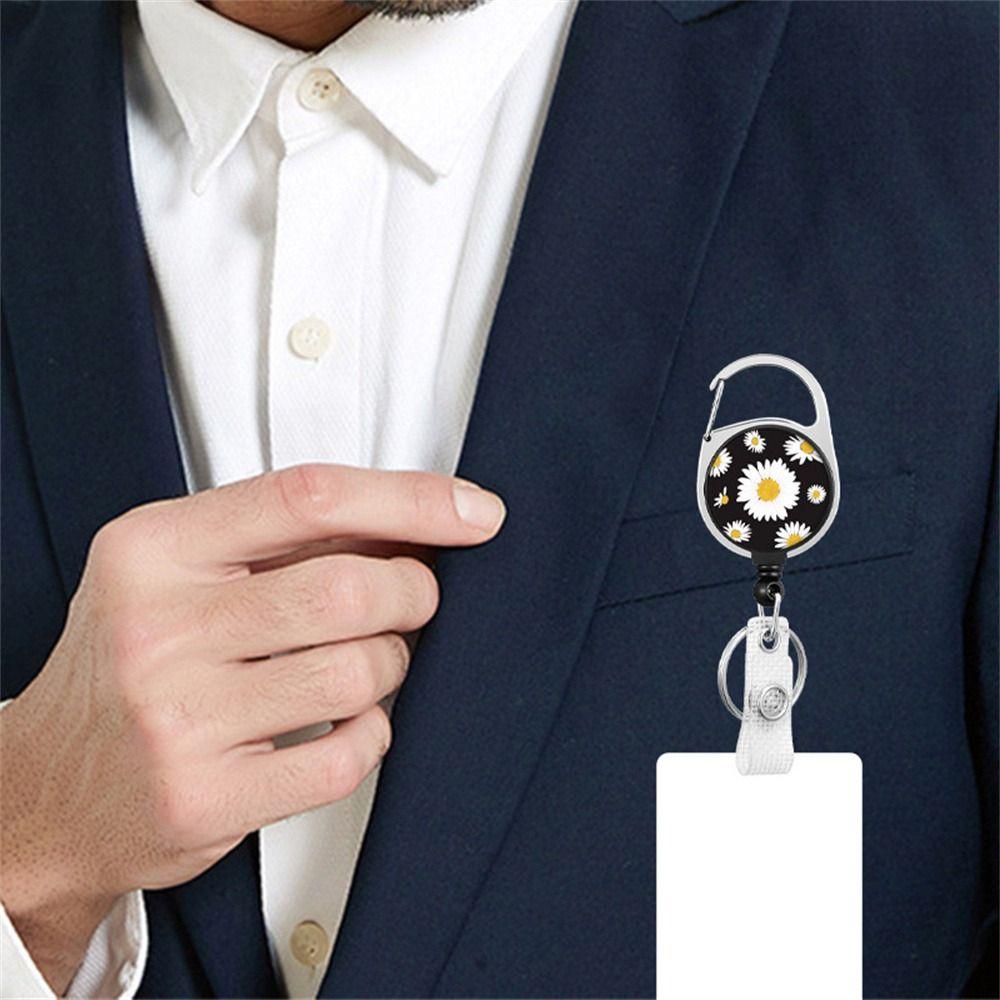 Lanyard Clip Retract Pull Key Chain Badge Reel Clip Name Tag Holder Badge Holders ID Card Key Ring