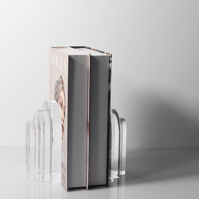 European Light Luxury Crystal Bookends for Home or Office Decor