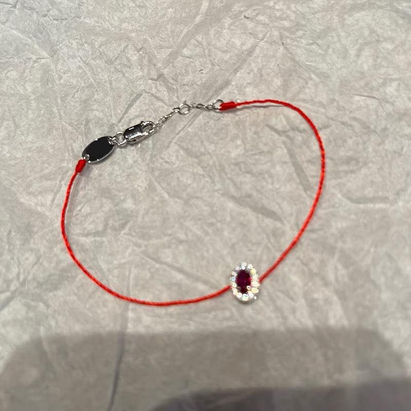 Women's Gemstone Woven Rope Bracelet Multi-color Choice Simple Dainty Waterproof Jewelry for Travel Gift