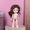 1Set Lovely 16CM 1/8 Nude Doll Girl Toy Kids Gift 3D Simulation Eyes 13 Joint Multi Expression Little Dollhouse