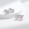 MODIAN D 1CT Moissanite Stud Earrings 925 Silver Brilliant Round Cut Lab Created Diamond Jewelry For Women
