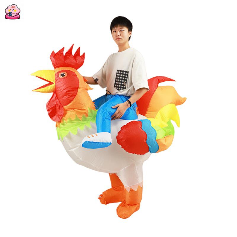 Inflatable Cute Cartoon Turkey Costume for Halloween and Parties