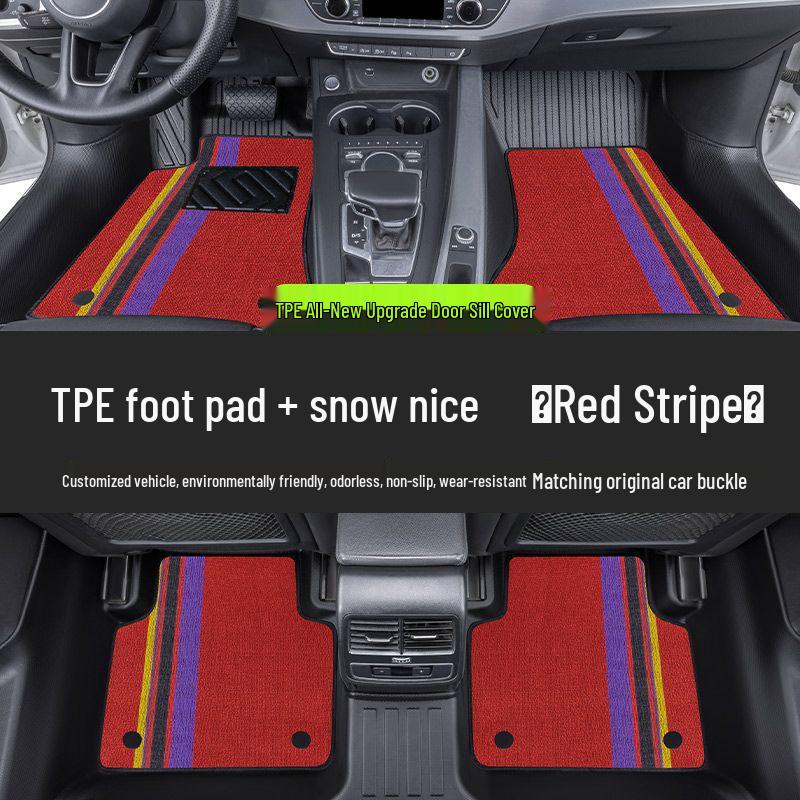 Volkswagen Passat Car Floor Mats: TPE Material, Surround Design, Door Sill Protection, Fits 19-26 Models, Eco-friendly