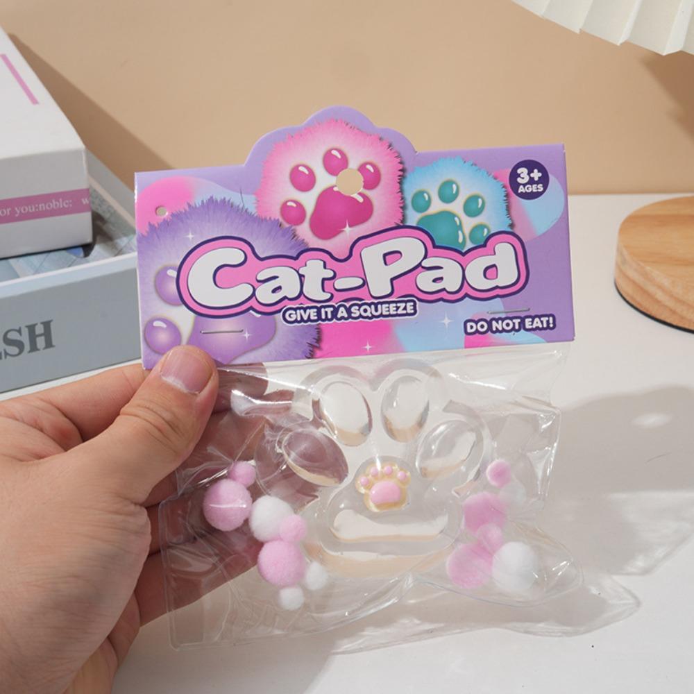 Sticky Squeeze Cat Paw Toys Slow Rising Amethyst Cat Paw Cute Slow Rebound Toy