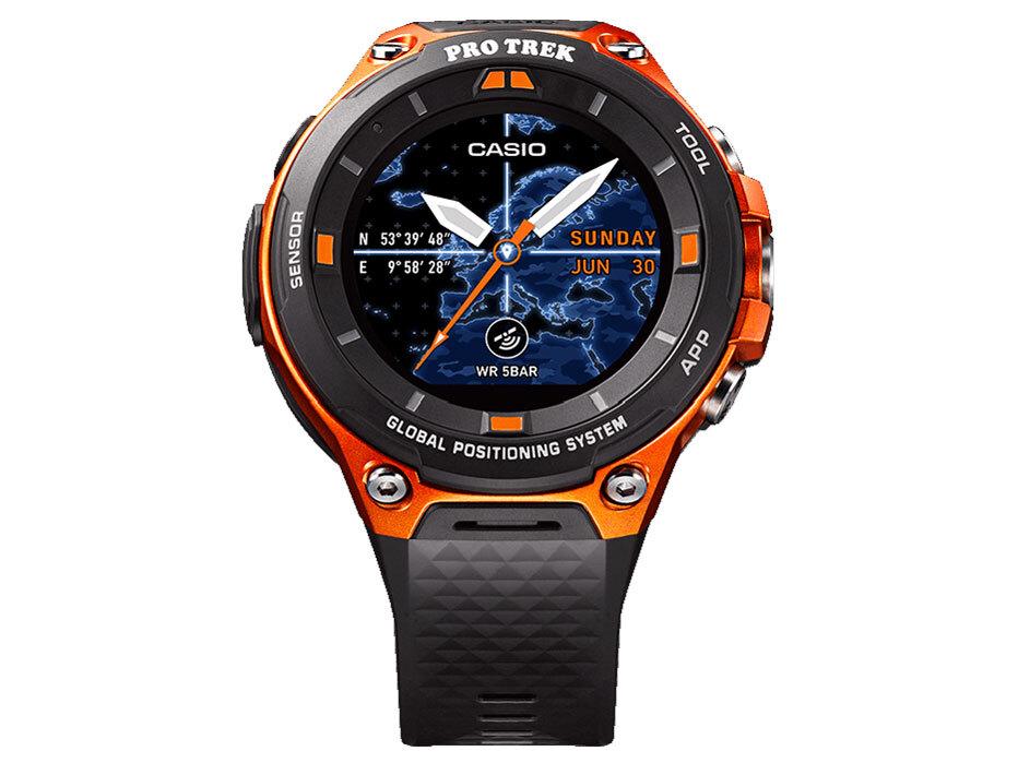 [Б/У] CASIO PRO TREK Smart WSD-F20-RG Оранжевые Android Wear Наручные GPS-часы для активного отдыха Отличные