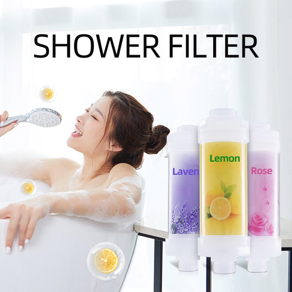 Scented Shower Head Filter Scented Shower Water Filter Chlorine Removal Water Softener Bathroom Accessories Improve Hair/Skin