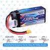 SIGP 11.1V 3S LiPo 1350mAh 25C RC Soft Pack with XT30 Plug for RC Airplanes, Quadcopter, Helicopter Drones, FPV Racing, and Hobbies (2-Pack)