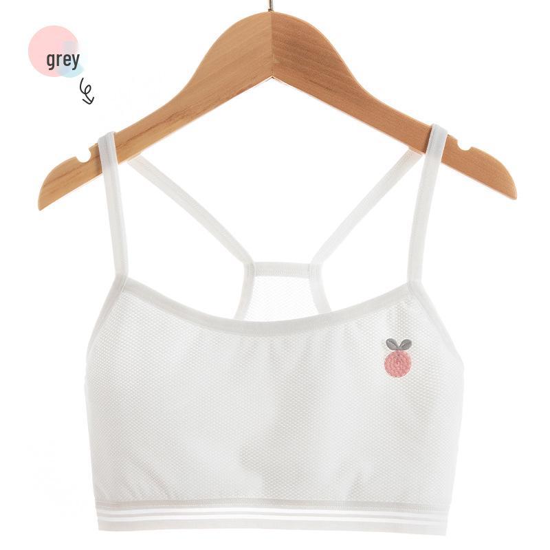Breathable Strapless Girls' Training Bra - Summer Mesh Vest Style for Middle School Students