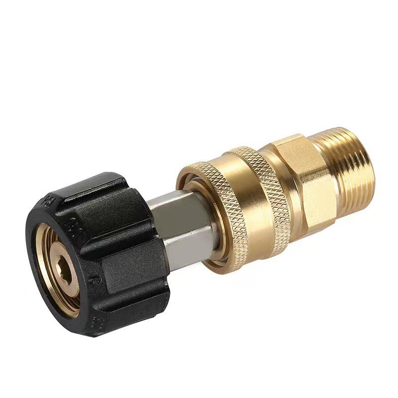High-Pressure Water Spray Gun & Hose Fittings with M22-1/4 and M22-3/8 Quick Connect