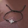 Pulsera de cordón rojo con dije de nudo de bruja, pulsera de amuleto de nudo de bruja de acero de titanio para mujeres y hombres, regalo de joyería de bruja Vintage