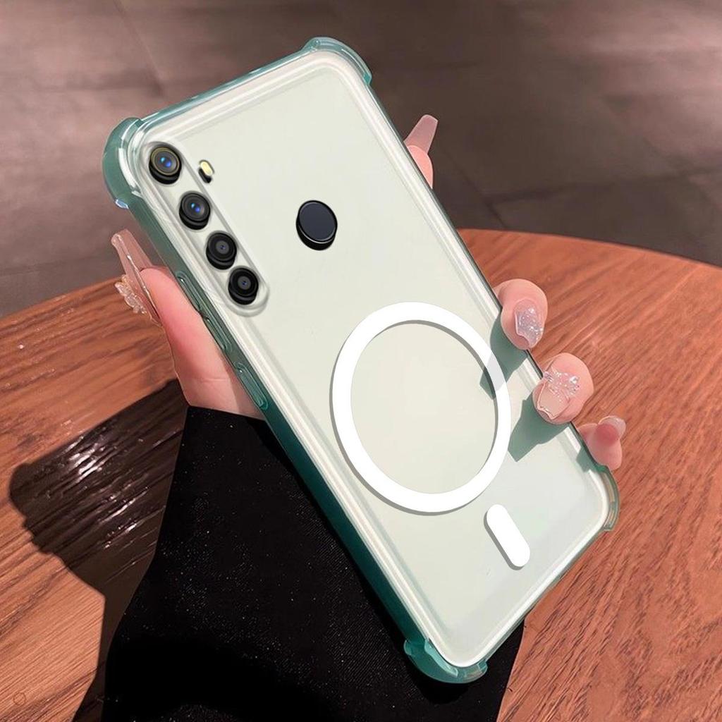 Case for realme 6i,5i,5 Cute Airbag Corner Pastel Matte Magnetic Casing Semi Shockproof Phone Cover