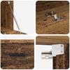 Wall Mounted Cabinet In Reclaimed Wood Look 60 X 36.5 X 35 Cm Particleboard