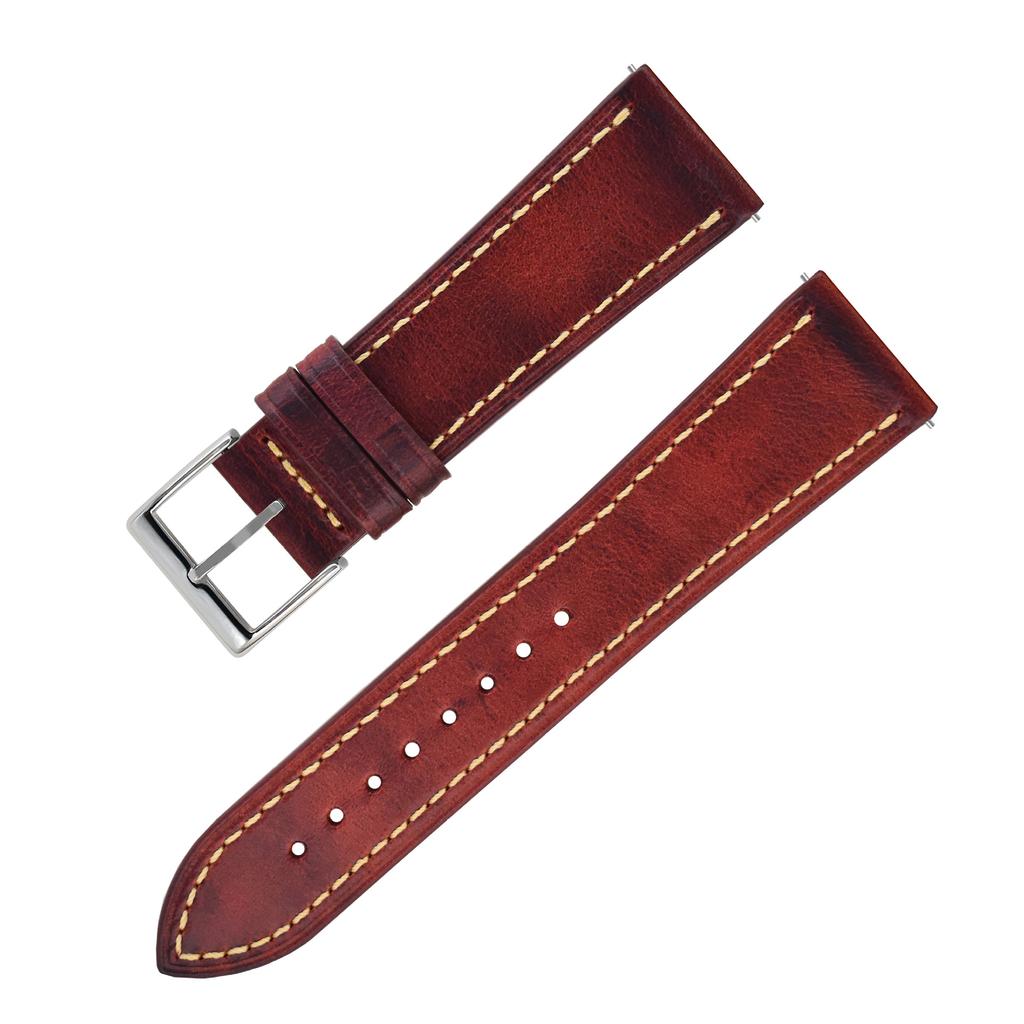 Applicable To Samsung Gears3Ticwatch Huami Watch Moto360 Thin Real Cowhide Watch Quick Release Strap