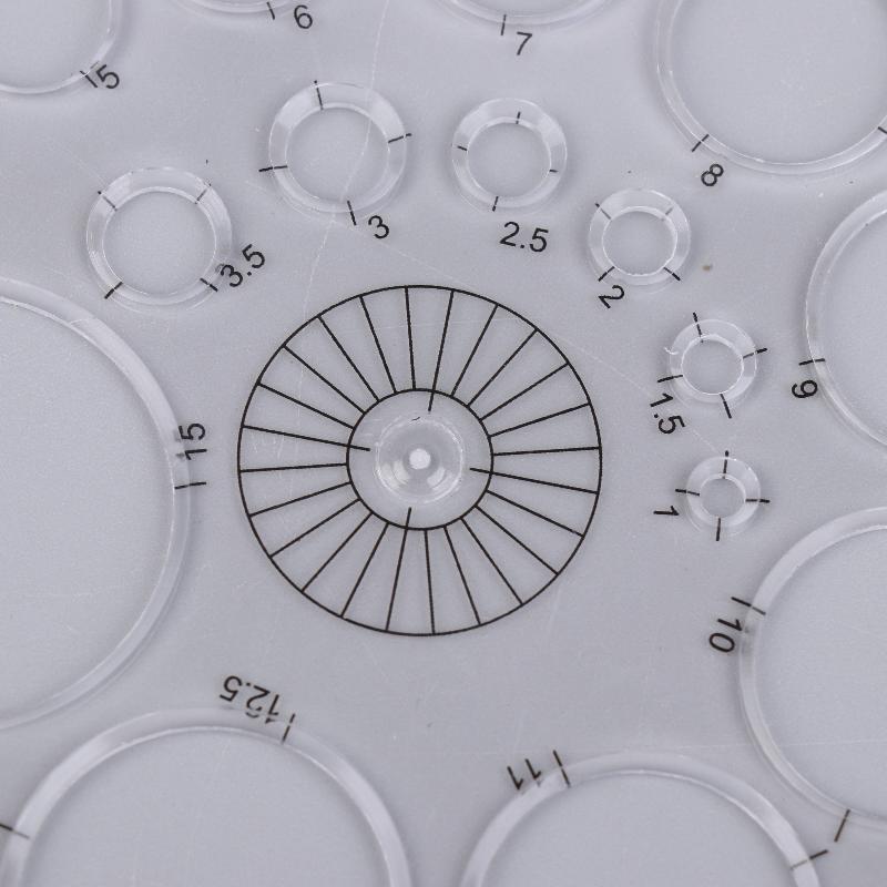 1/2/3 Stück Kreise Zeichnen Form Geometrische Zeichenschablonen Werkzeuge Multifunktionale Geometrische Schablone Kunststoff Messlineal