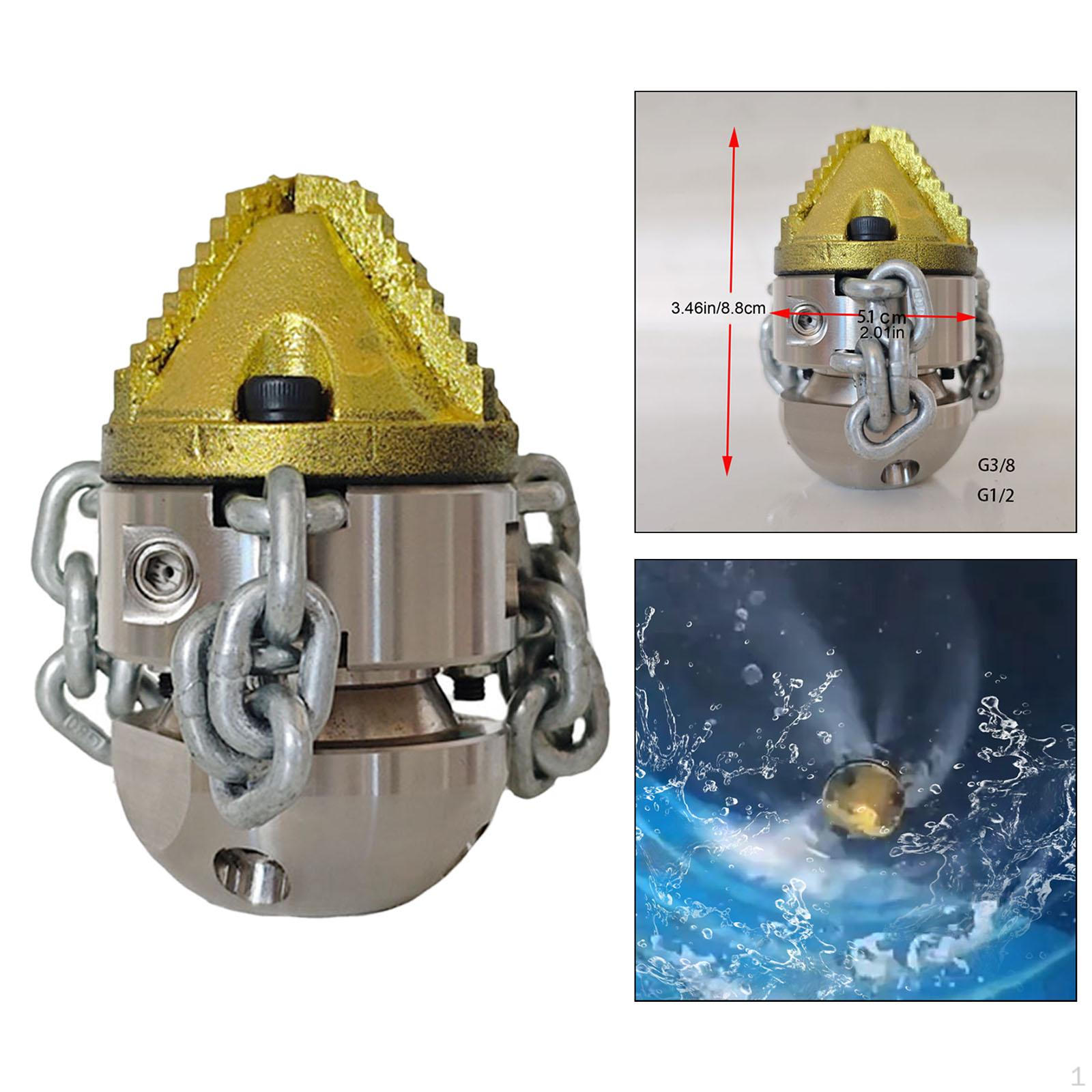 

Мойка высокого давления для канализации, вращающаяся насадка, наконечник для прочистки канализации, струйная очистка для наружного применения Inner Thread 14.95mm