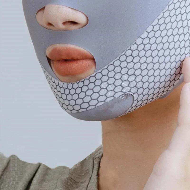Face-Lift mit Schlaf Face V Shaper Gesichtsschlankheitsbandage Entspannungsform Lift Reduziert Doppelkinn Gesicht Ausdünnung Bandmassage