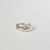 LECLAT TRI TWIST RING SILVER/VERMEIL